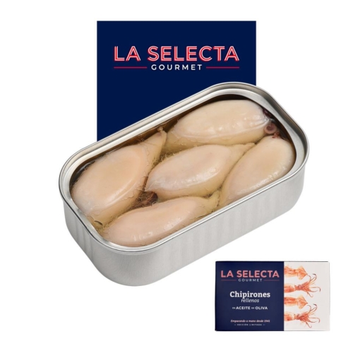 Chipirones del Atlántico Rellenos en Aceite de Oliva