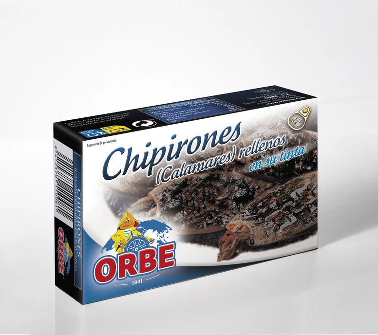 Chipirones rellenos en su tinta