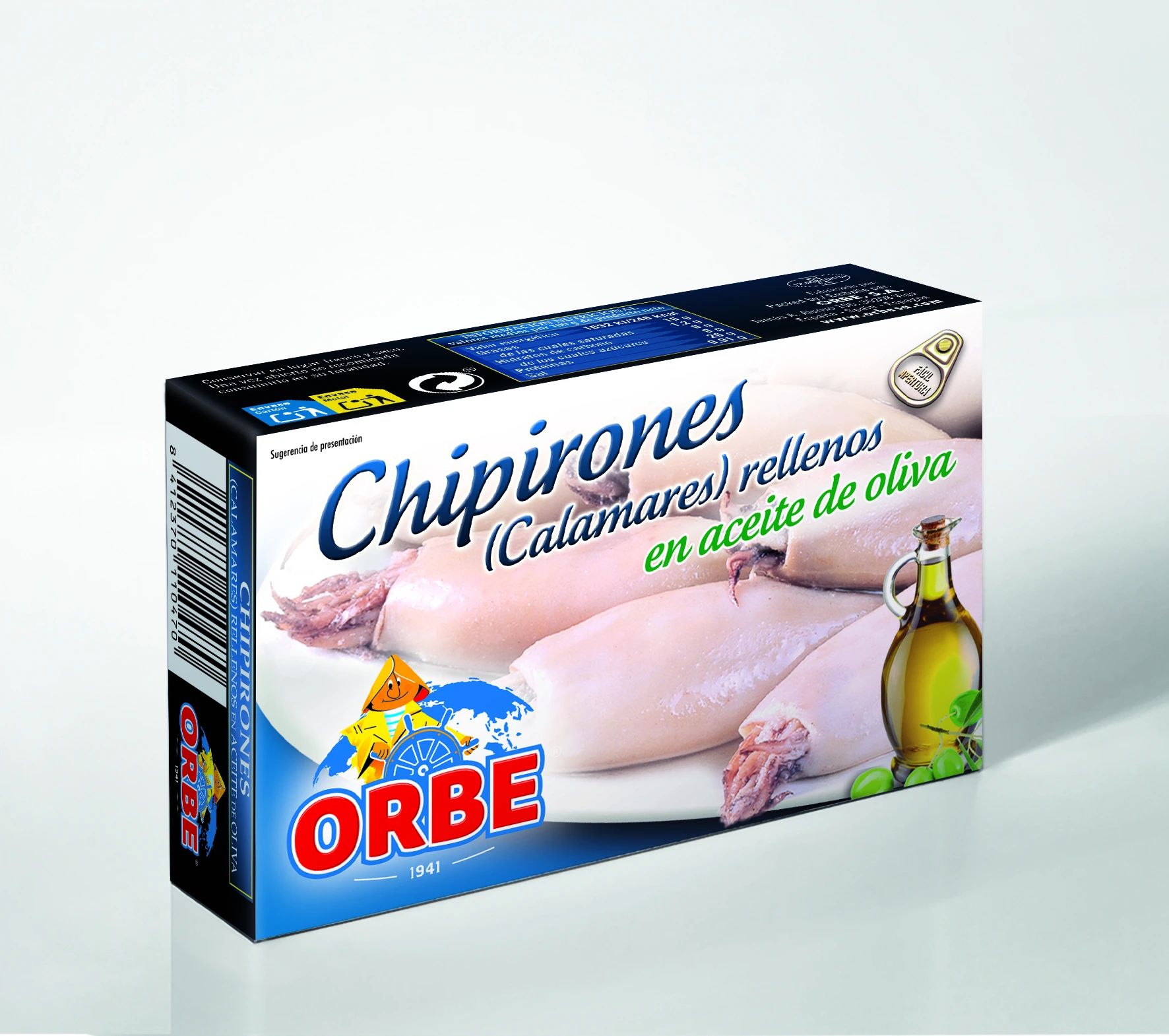 Chipirones rellenos en aceite de oliva