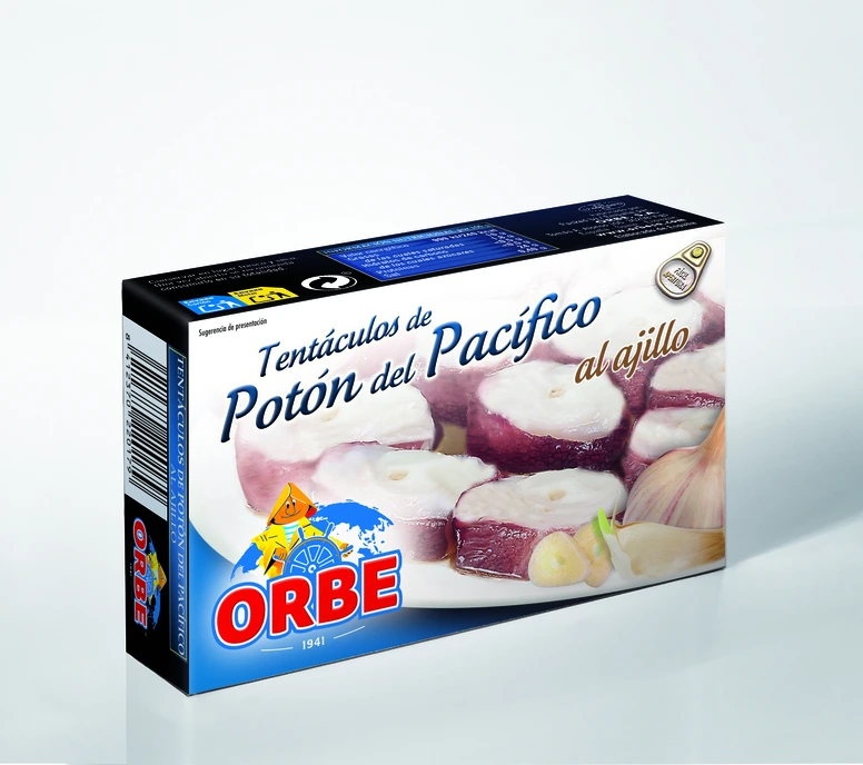 Tentáculos de potón al ajillo