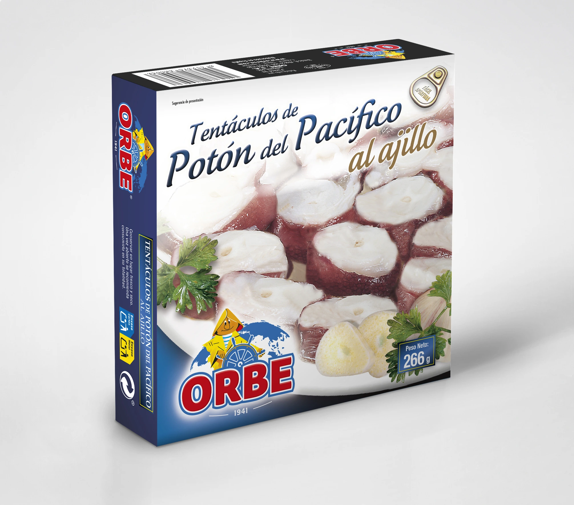 Tentáculos de potón al ajillo