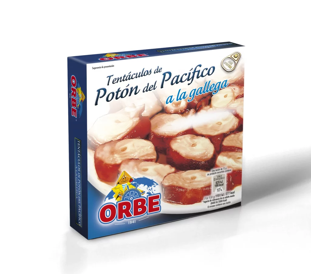 Tentáculos de potón en salsa gallega