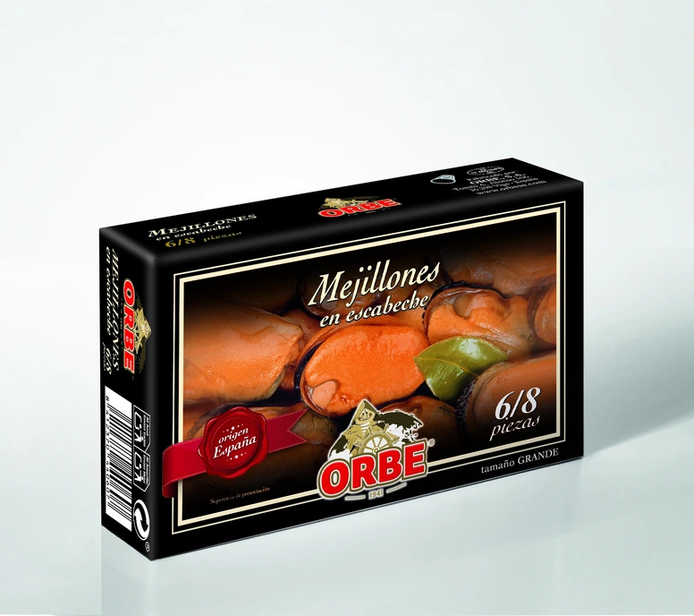 Mejillones en escabeche 6/8 producto de España