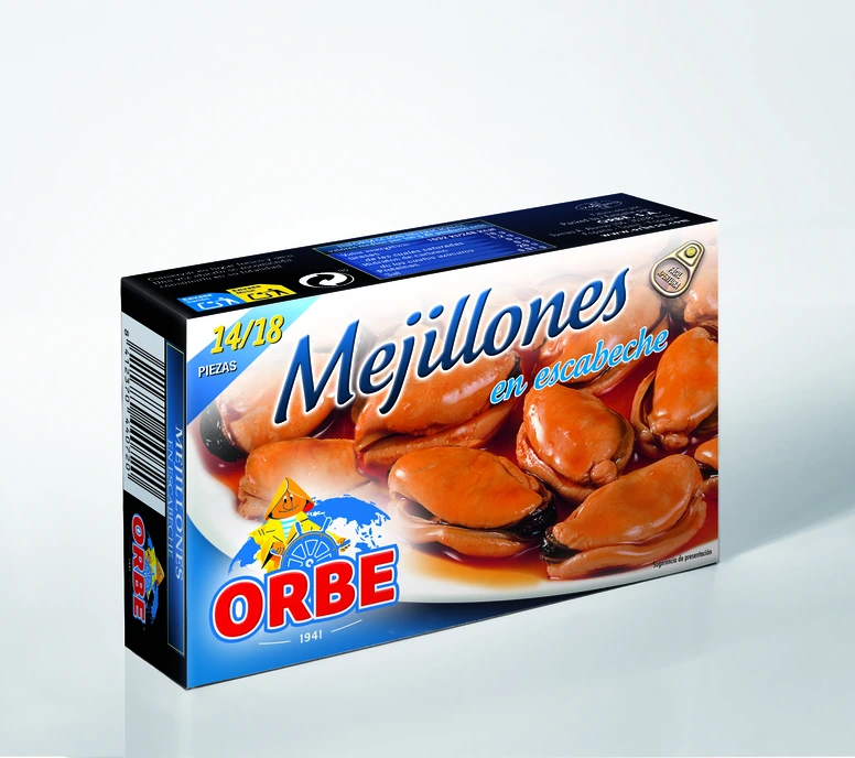 Mejillones en escabeche 14/18 producto de España