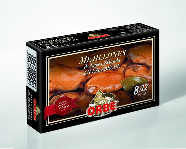 Mejillones de Nueva Zelanda en escabeche 8/12