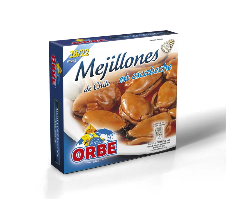 Mejillones de Chile en escabeche 18/22